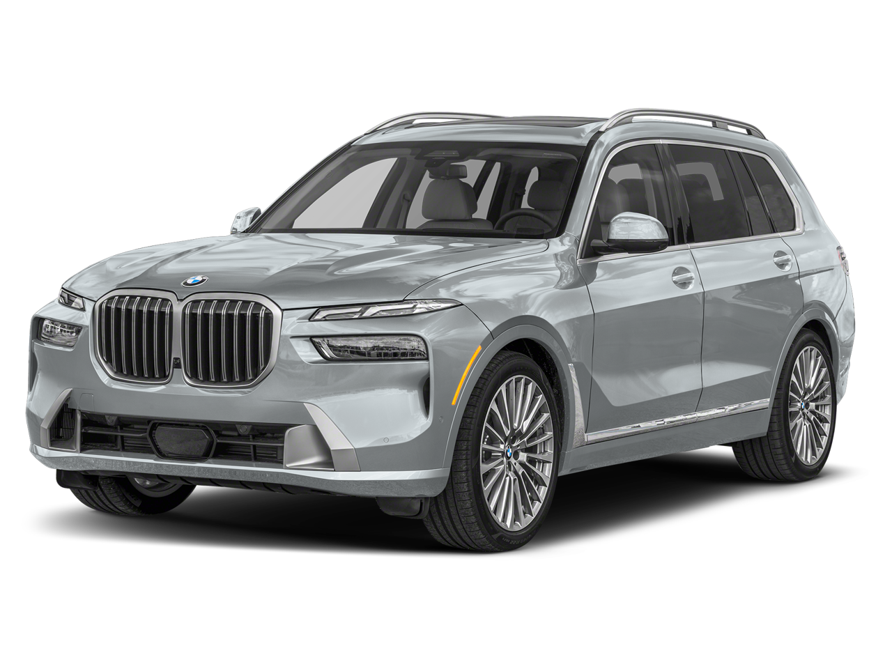 2027 BMW X7 xDrive40i in Skyscraper Grey Metallic — front three-quarter view
